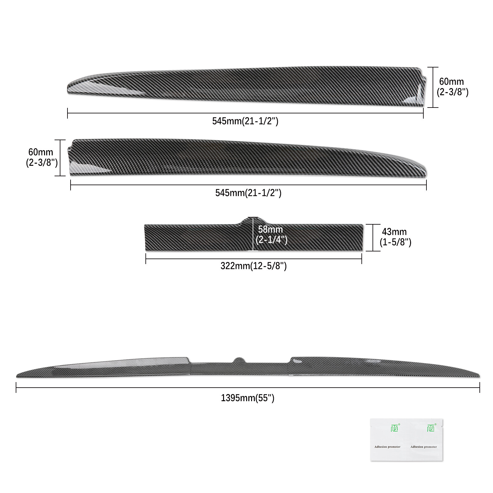 For Acura TSX 09-2014 Sport Style Rear Trunk Roof Lip Spoiler Wing Carbon Fiber