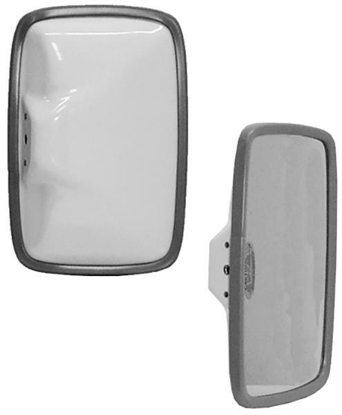 6.5″ x 10″ White Steel Mirror Head with Flat Glass – Velvac 704032