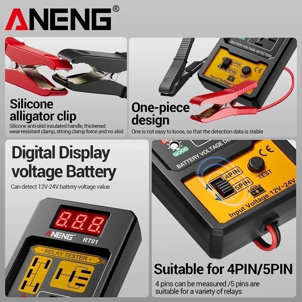 ANENG Universal Car Relay Tester Voltage Tester RT01 11-25V ar Battery New