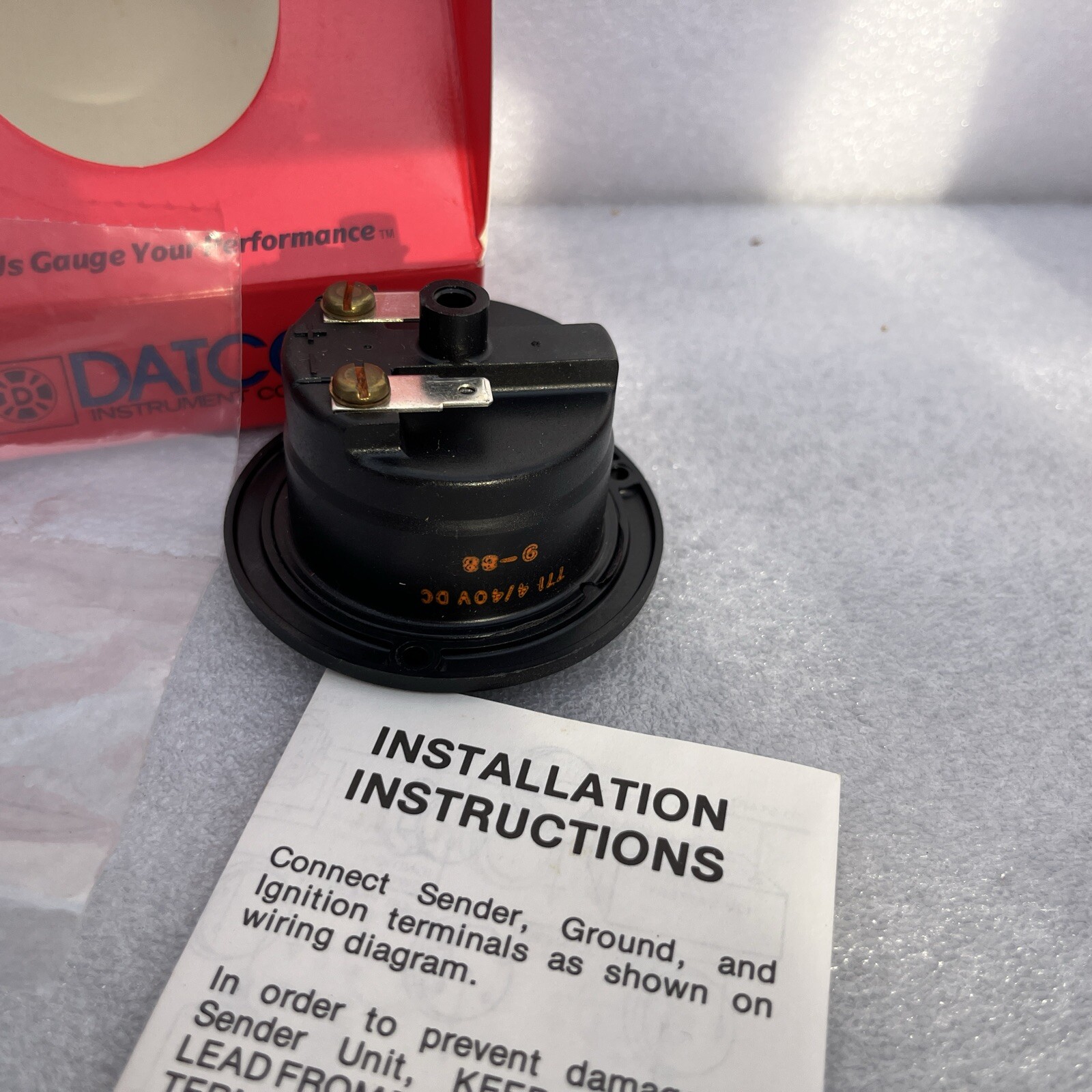 Datcon Hour Meter elapsed time 1/10 Hr meter gauge 771, Part# 56554-20 NOS