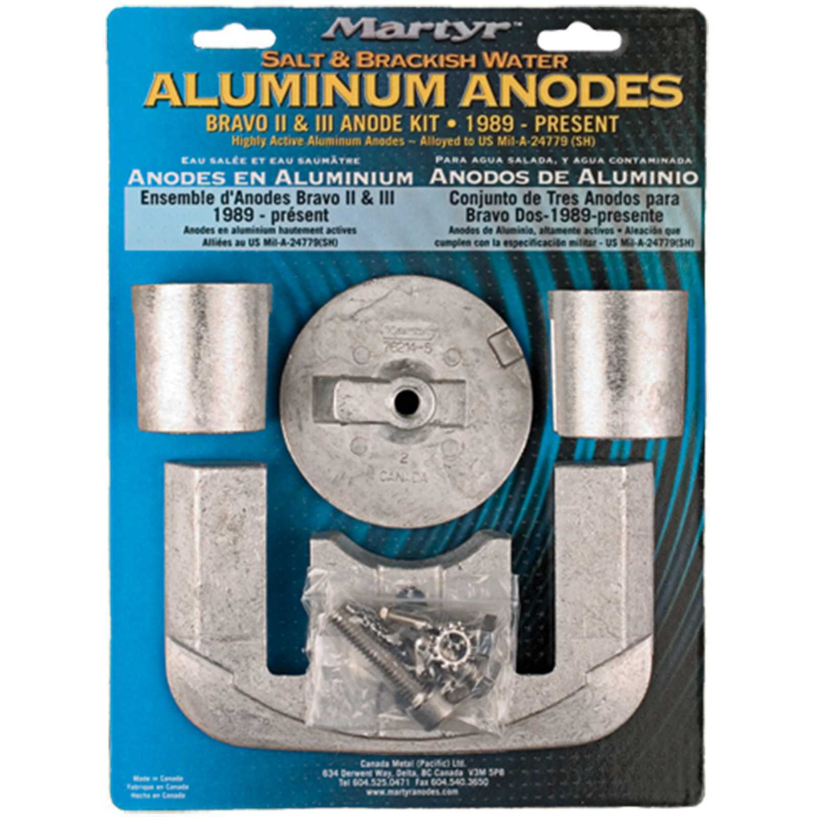 Martyr Anodes CMBRAVO23KITA Aluminum MerCruiser Bravo 2 & 3 1989-2003 Kit