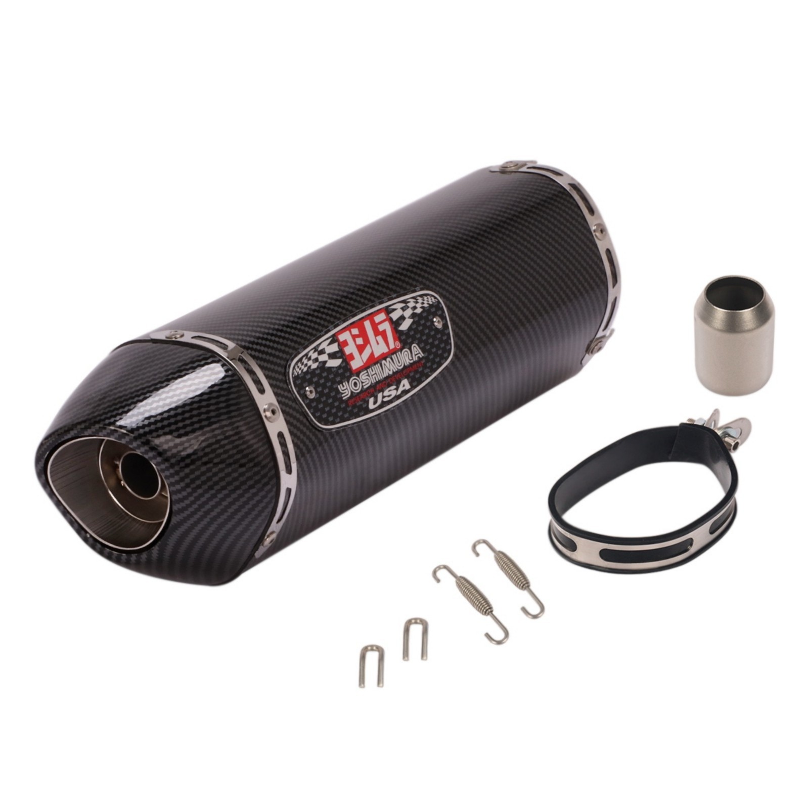 Universal Motorcycle Slip on Exhaust Pipe Muffler Silencer Stainless Tip 38-51mm