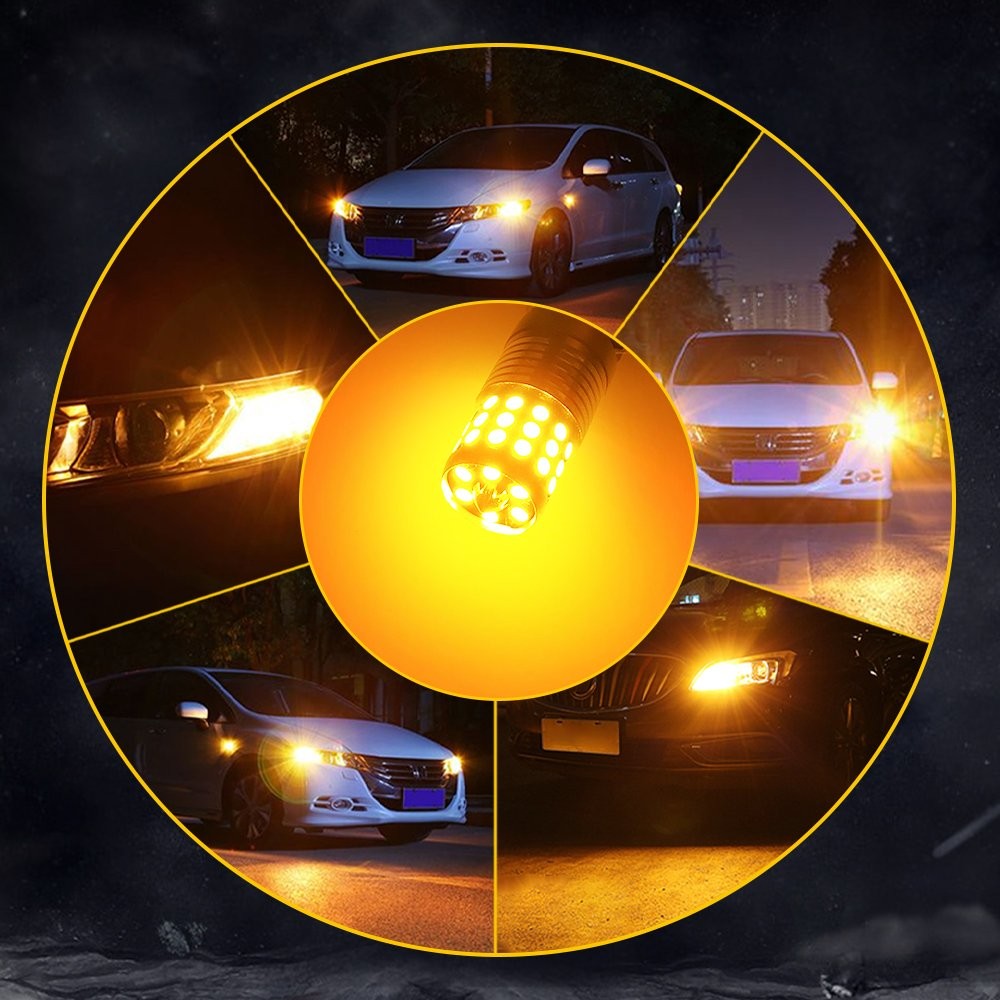 AUXITO 7440 Amber LED Turn Signal Light Bulbs No Hyper Flash Canbus Error Free