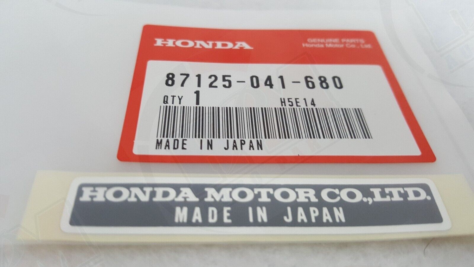 OEM Honda Genuine MADE IN JAPAN JDM Decal Name Plate Sticker 87125-041-680 NEW