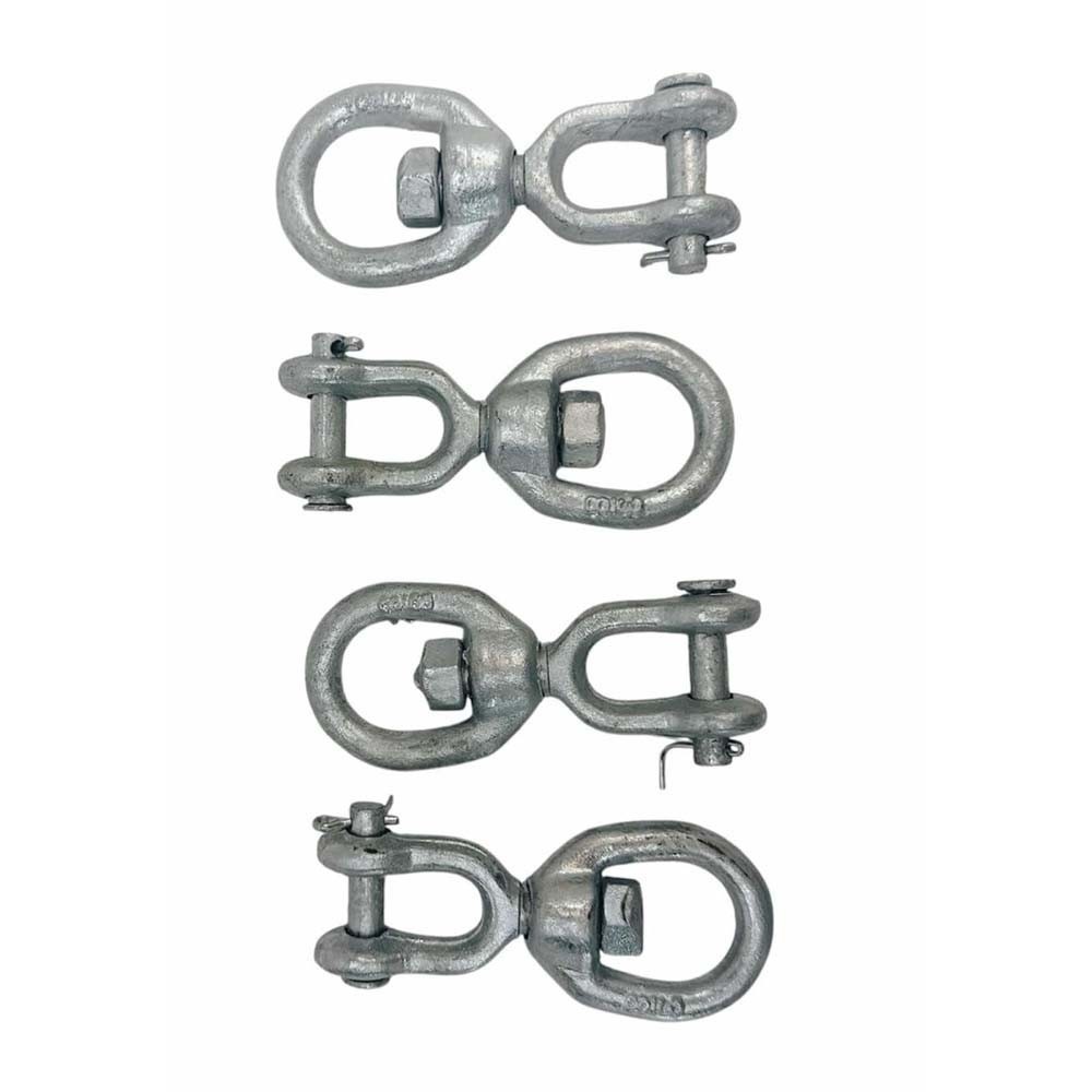4 Pieces Swivel Marine Mooring Galvanized 2250 Pounds 3/8 inch JAW EYE
