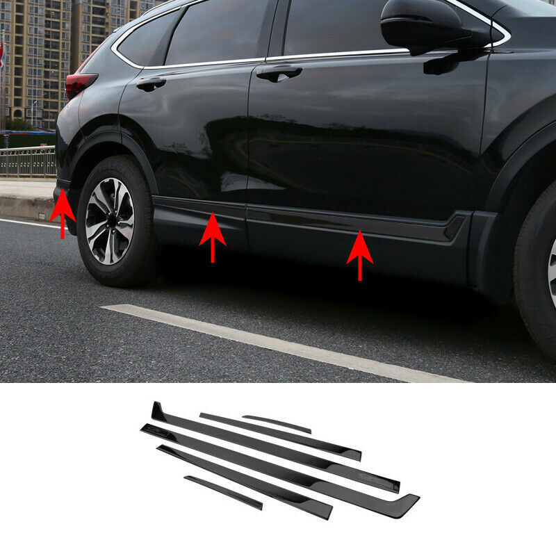 For 2017-2022 Honda CR-V CRV Glossy Black Side Door Body Molding Trim Cover 6Pcs