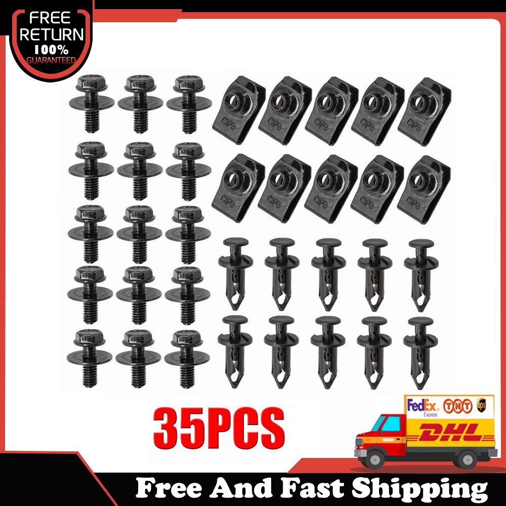 Fits For Toyota Body Bolts U-nut Clips M6 Engine Under Cover Splash Shield Guard