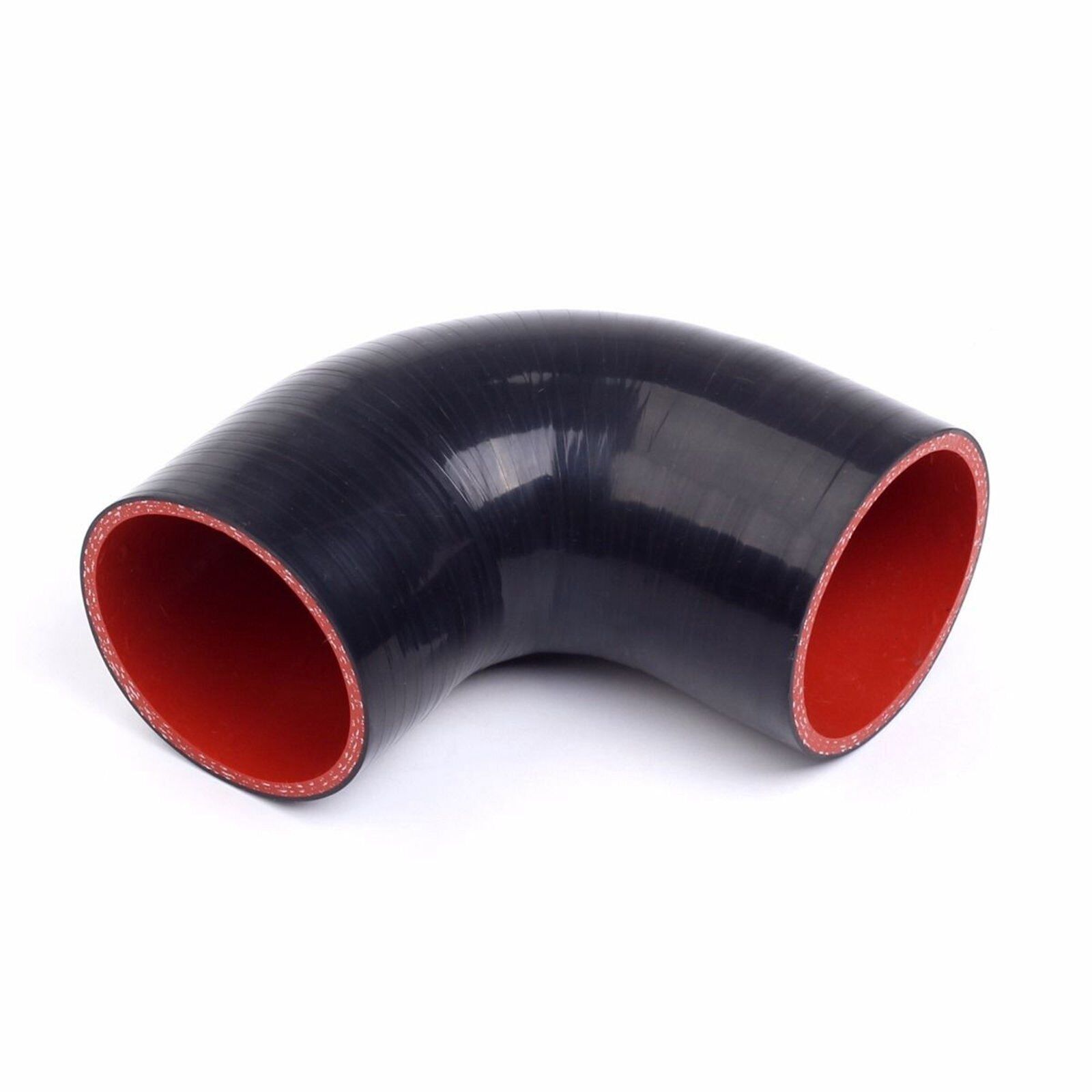 3 inch 90 Degree Elbow Silicone Hose Pipe Intercooler Coupler Turbo Black Red 3″