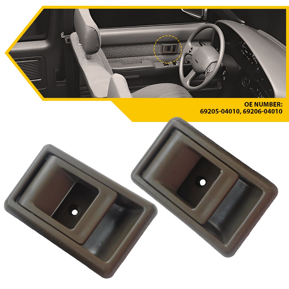 Door Handle Inner Indoor Left Right for 1995-2000 Toyota Tacoma Beige/Black/Gray