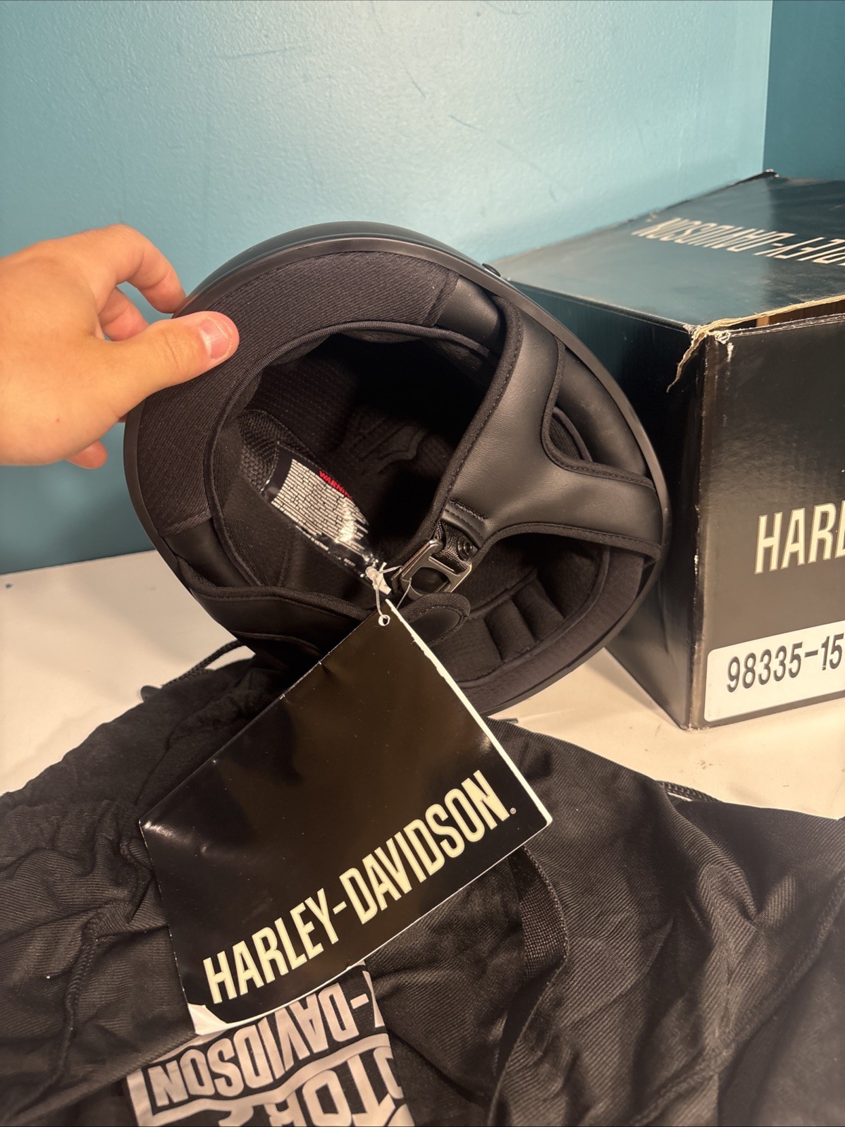Harley Davidson ‘Overdrive’ Low-profile 1/2 Helmet In Matte Black, Medium*Nice!*