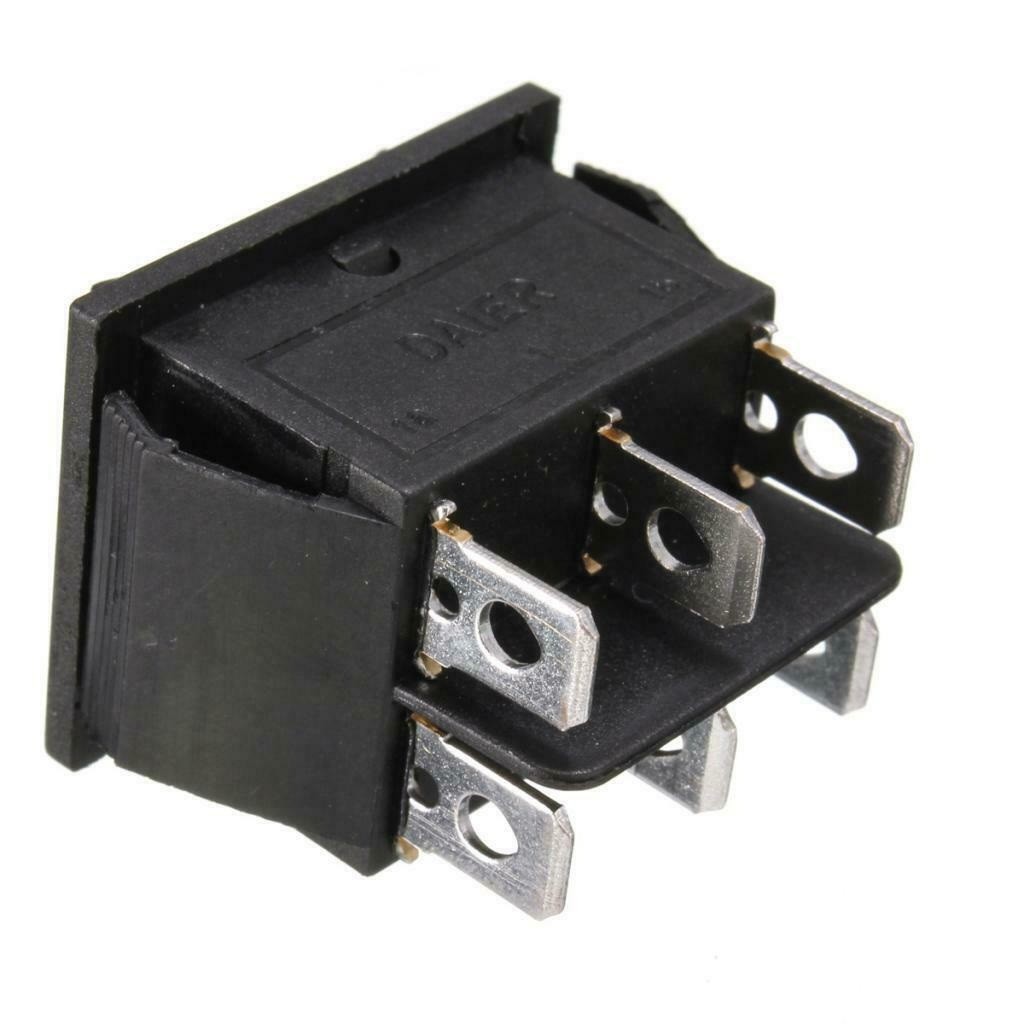 2x Momentary Rocker Switch 6-Pin DPDT Hoist Winch UP/DOWN Arrows DC 12V 6A Car