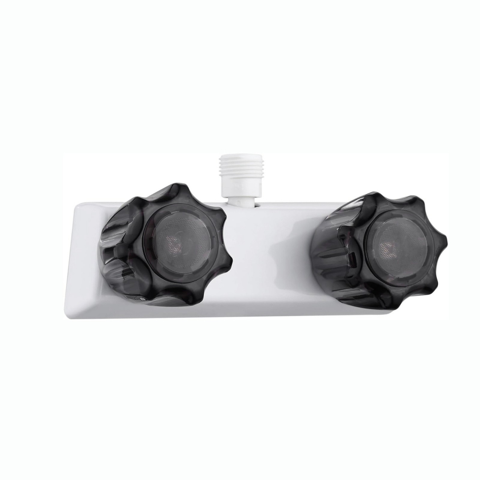 Compact 4inch RV Shower Faucet Dual Acrylic Knobs For Trailer Easy Installation