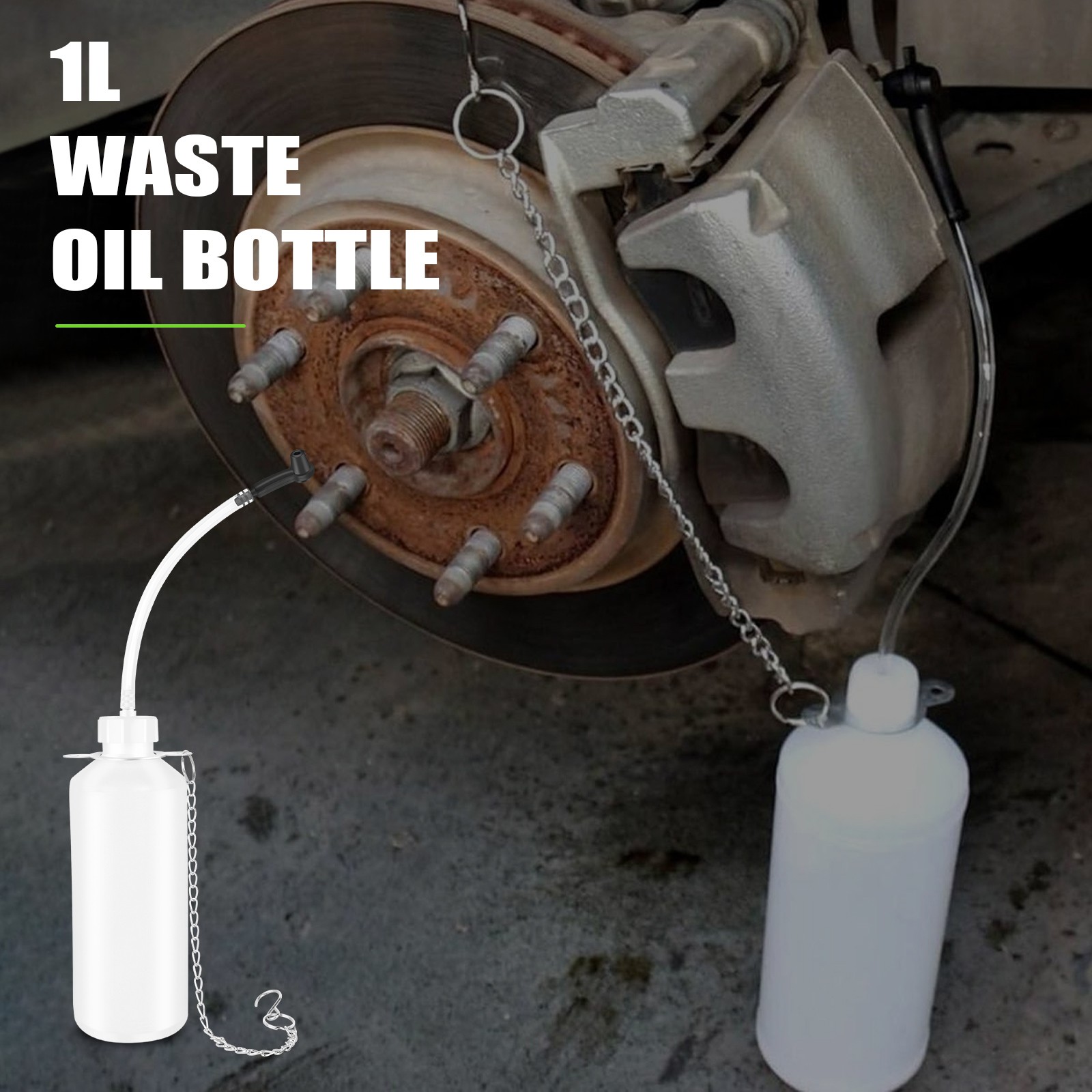 3L Brake Bleeder Kit Manual Fluid Pump W/4 Master Cylinder Adapters 1L Bottle US