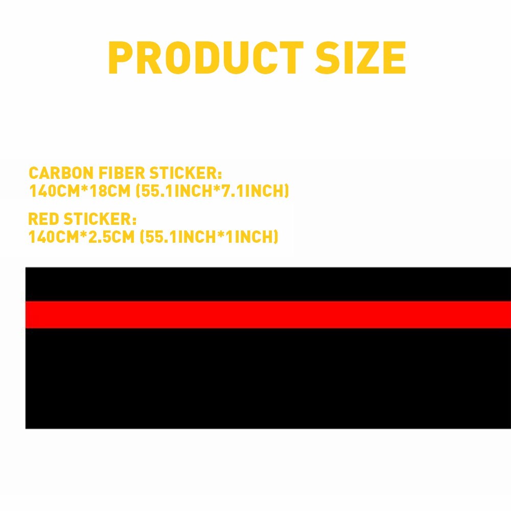 5D Carbon Fiber Decal Wrap Sticker Car Rally Racing Stripes Front Hood Universal