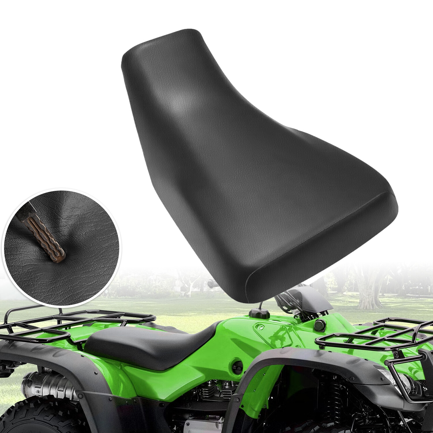 For Honda Rancher 350 TRX350FE TRX350FM 00 01 02 03 04 05 06 Black Seat Cover