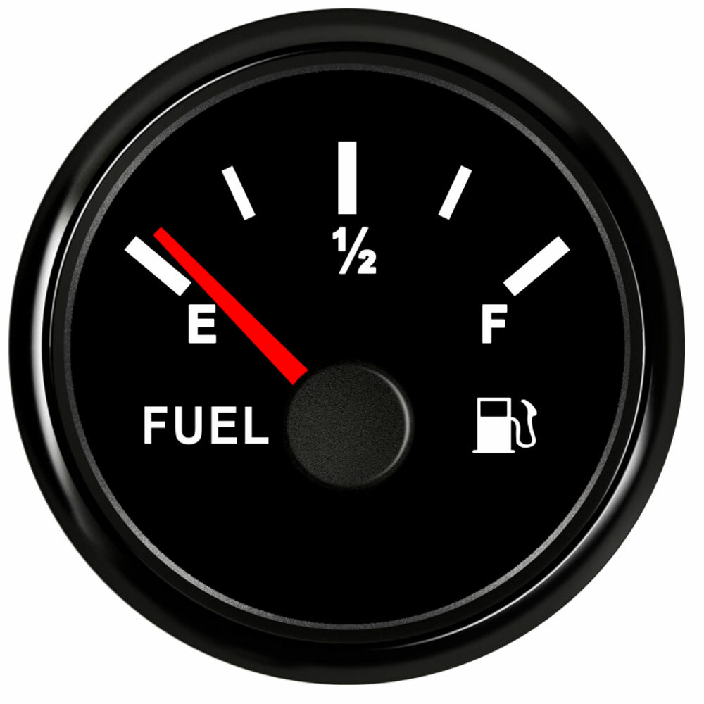 black fuel level gauge 90-0 ohms 9-32VDC 52mm/2inch for car truck boat USA stock