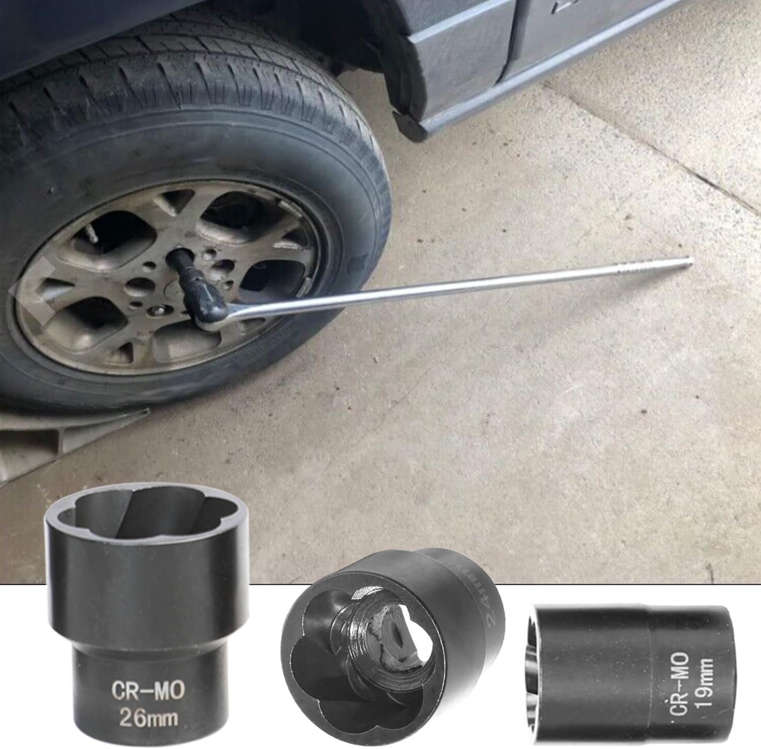 DPTOOL 22 Piece Bolt Nut Extractor Set, 1/2″ and 3/8″ Drive Impact Lug Nut
