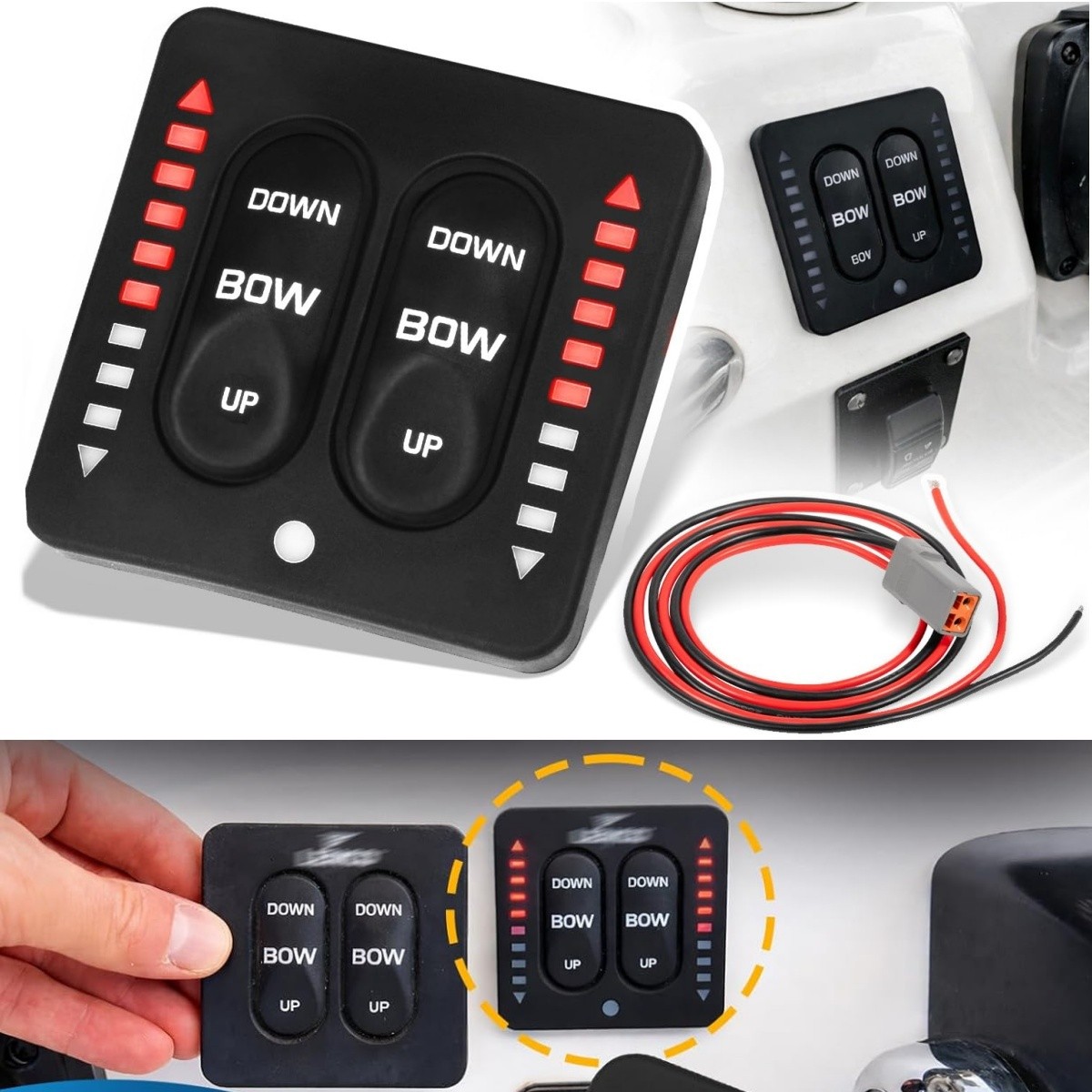 For Lenco 15270-001 LED Tactle Switch with Pigtail (12V/24V)
