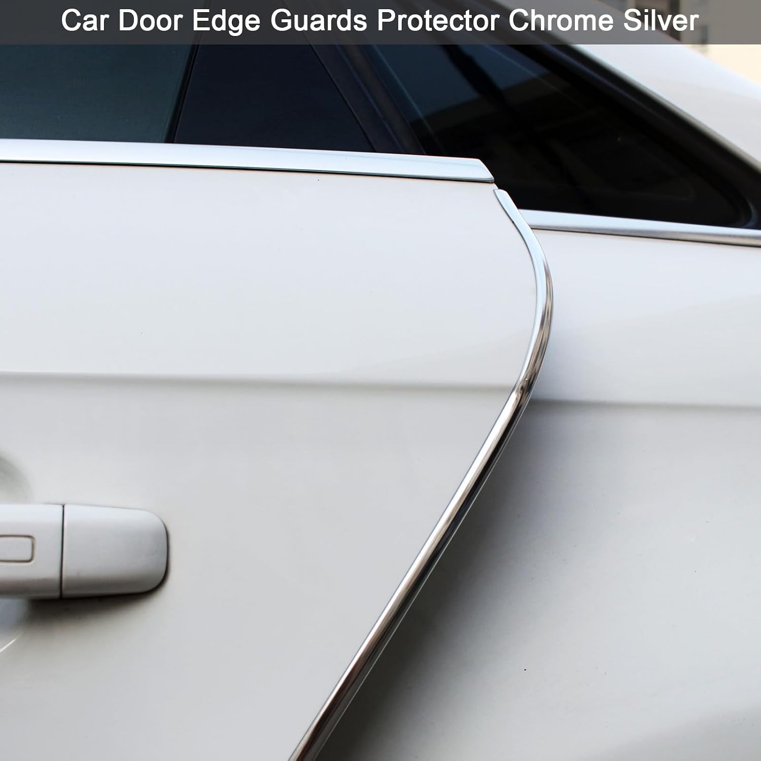 32FT Chrome Silver Car Door Edge Guards – Universal U Shape Trim for Any Vehicle
