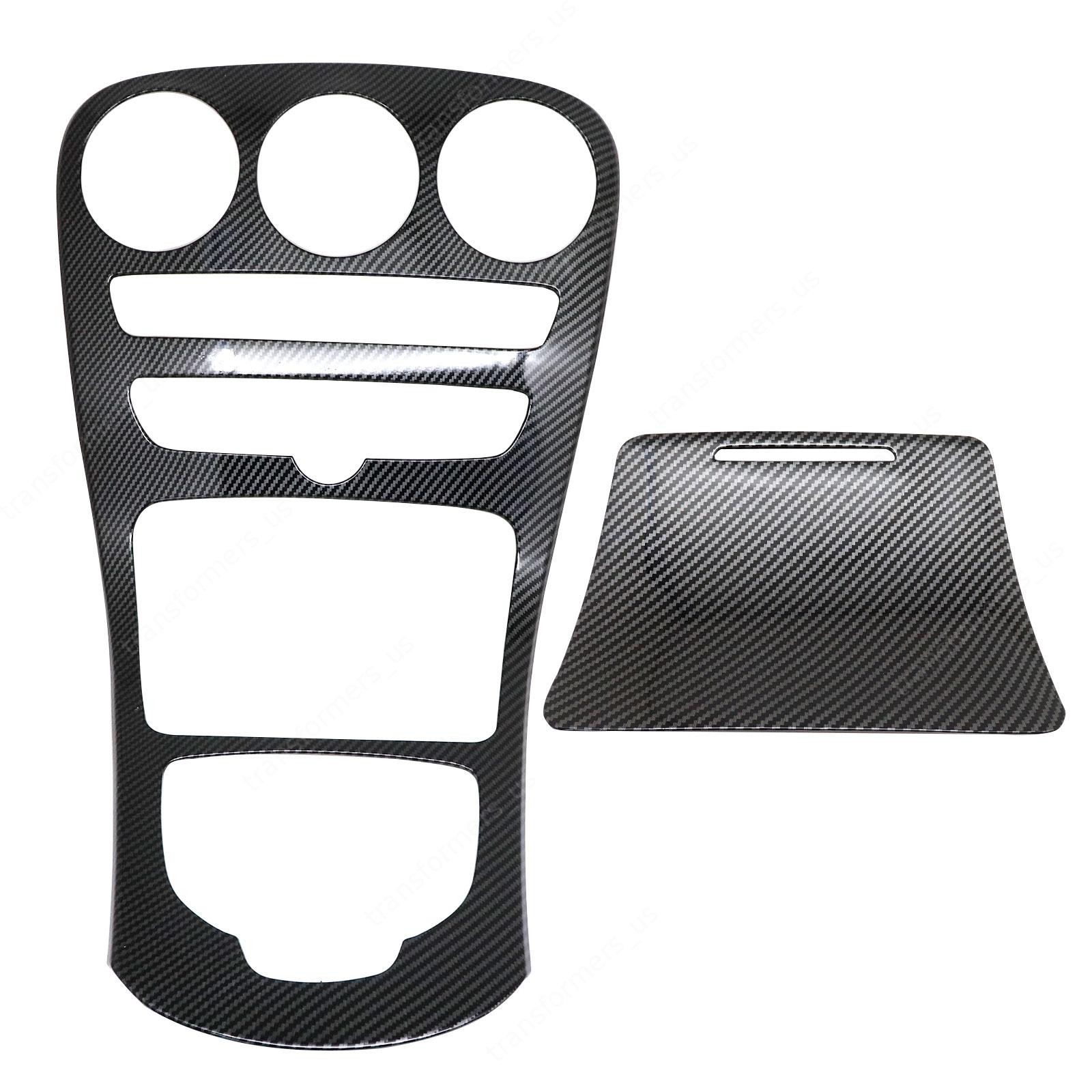 FOR Mercedes C Class W205 Carbon Fiber Style Console Gear Shift Frame Panel Trim
