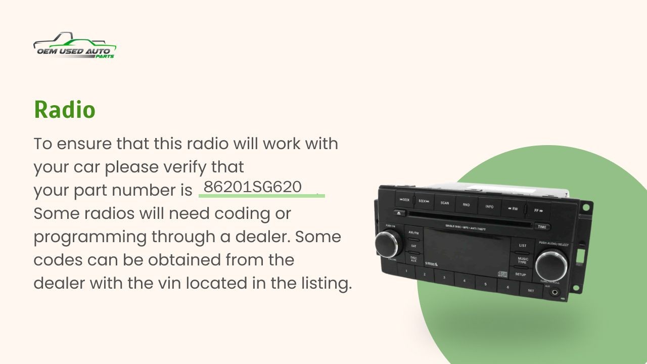 2014 Subaru Forester Am Fm Cd Player Radio Receiver W2913