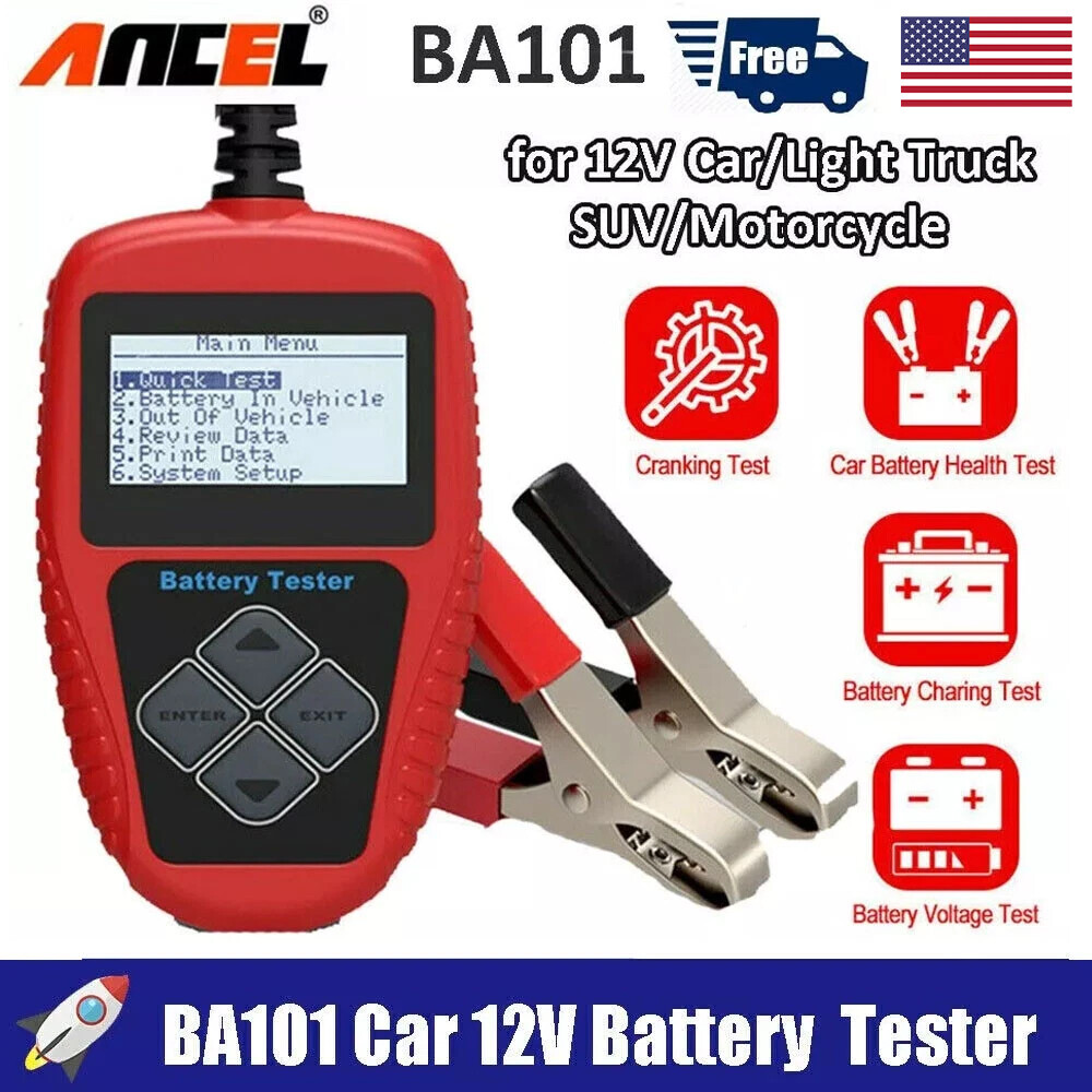 ANCEL BA101 Car Auto Load Battery Tester Tool Digital Analyzer 12V 100-2000 CCA