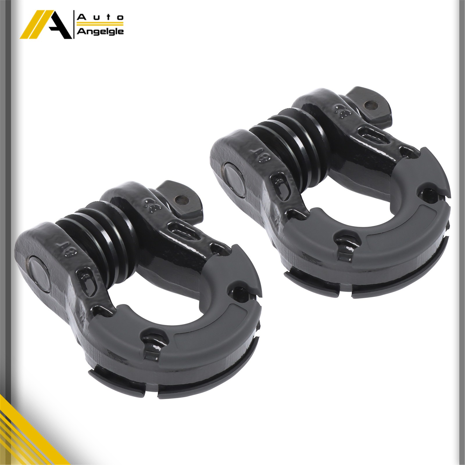70000lb Capacity 3/4″ D-Shackles Black (2PCS) Includes Pin And Washer Set New