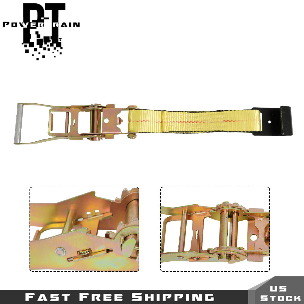 Heavy Duty Flat Hook Ratchet Straps-Tie Down Straps 2 Inch x27 Feet 4Pcs
