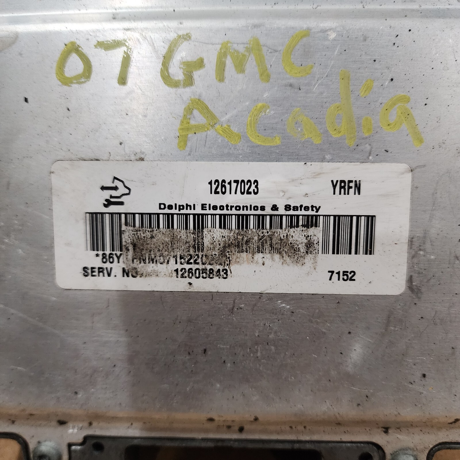 2007-2008 GMC Acadia 3.6L Engine Computer Control Module ECU ECM PCM 12617023