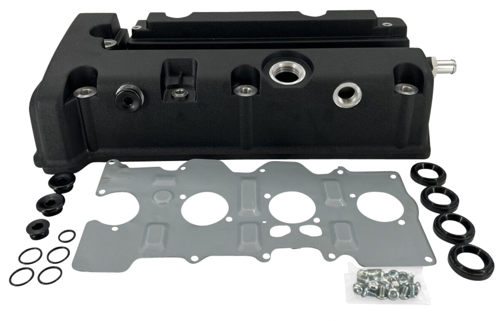 Cast Aluminum K Series Vented Valve Cover Baffle K20 K24 AN10 For Honda Acura US