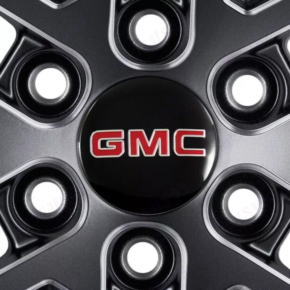 4pcs Black Red Wheel Center Caps 22837060 83mm For Sierra Yukon Denali 2014-2020