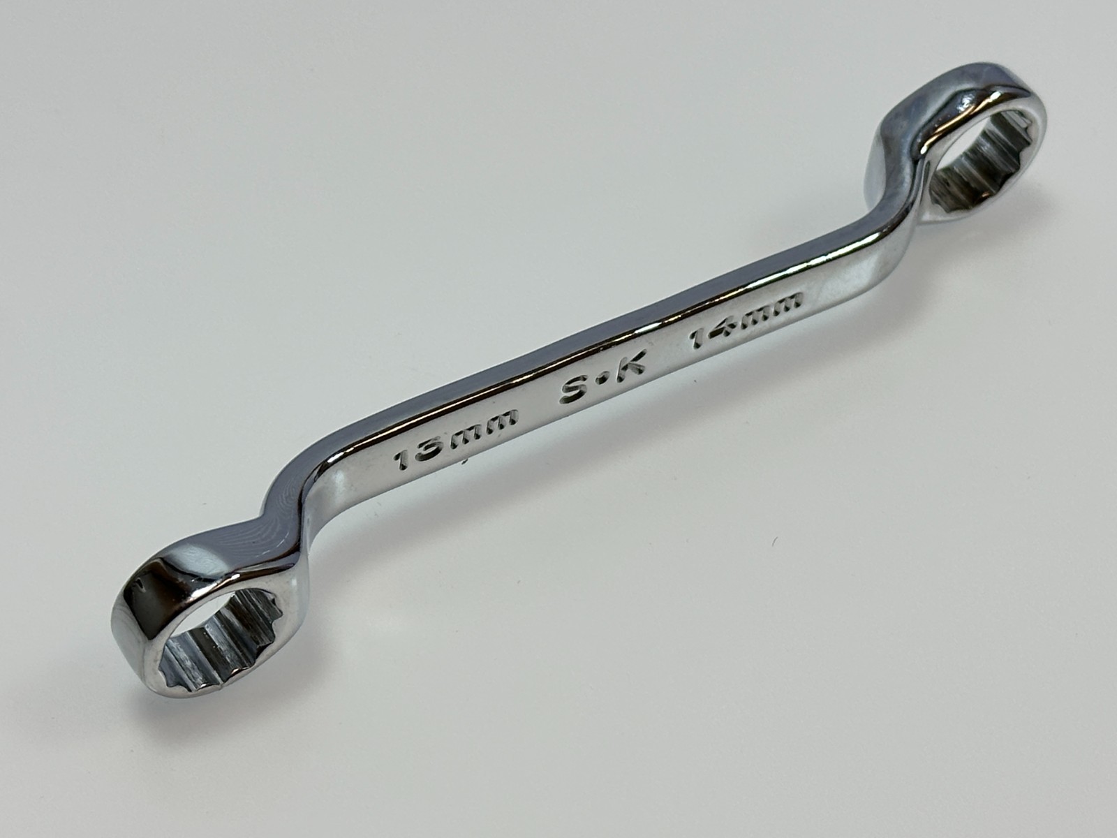 NEW SK Tools USA 87763 Offset Box End 13mm x 14mm Metric Wrench – 12 Point