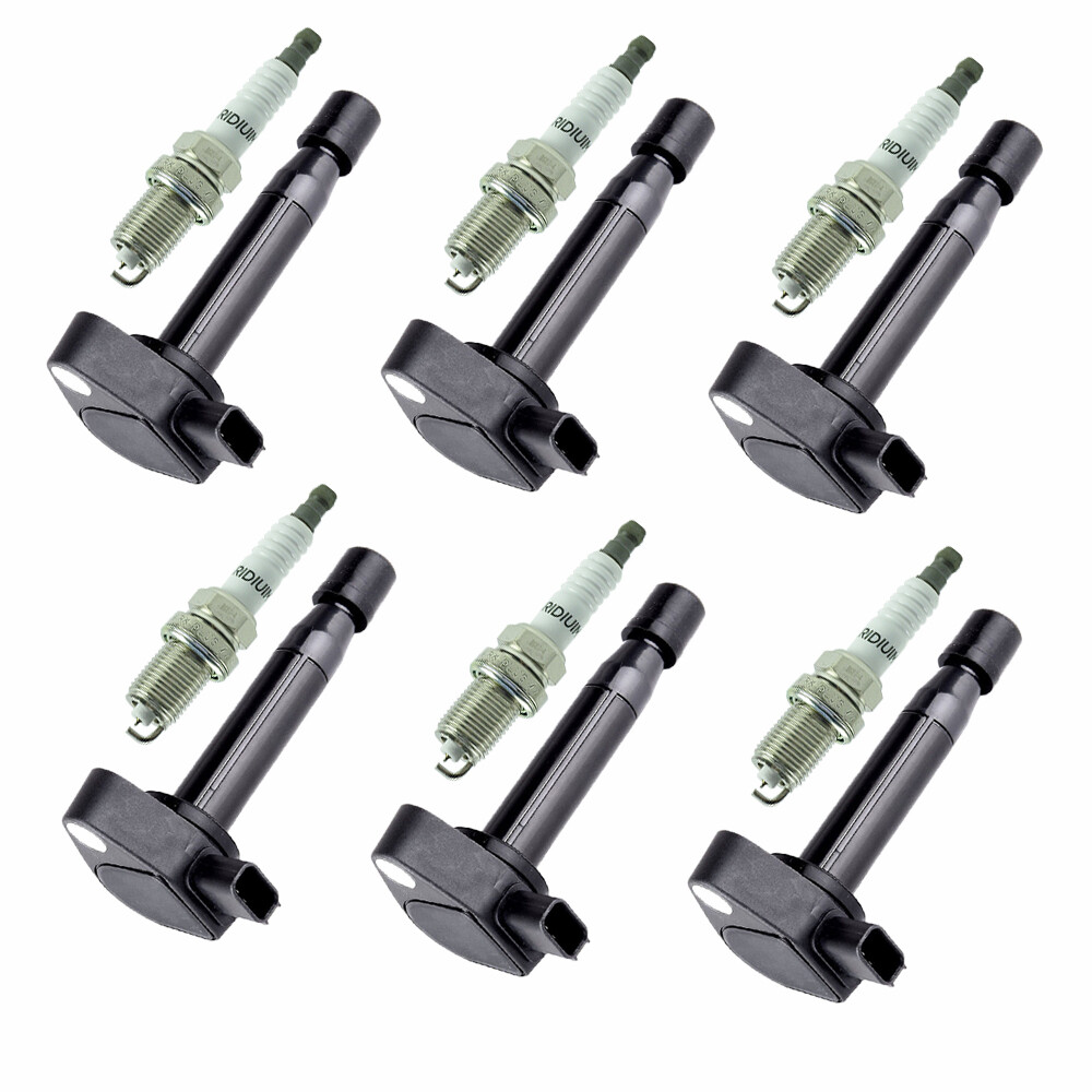6X Ignition Coils + 6X Spark Plugs Set for 1999-2007 Honda Odyssey 3.5L UF242