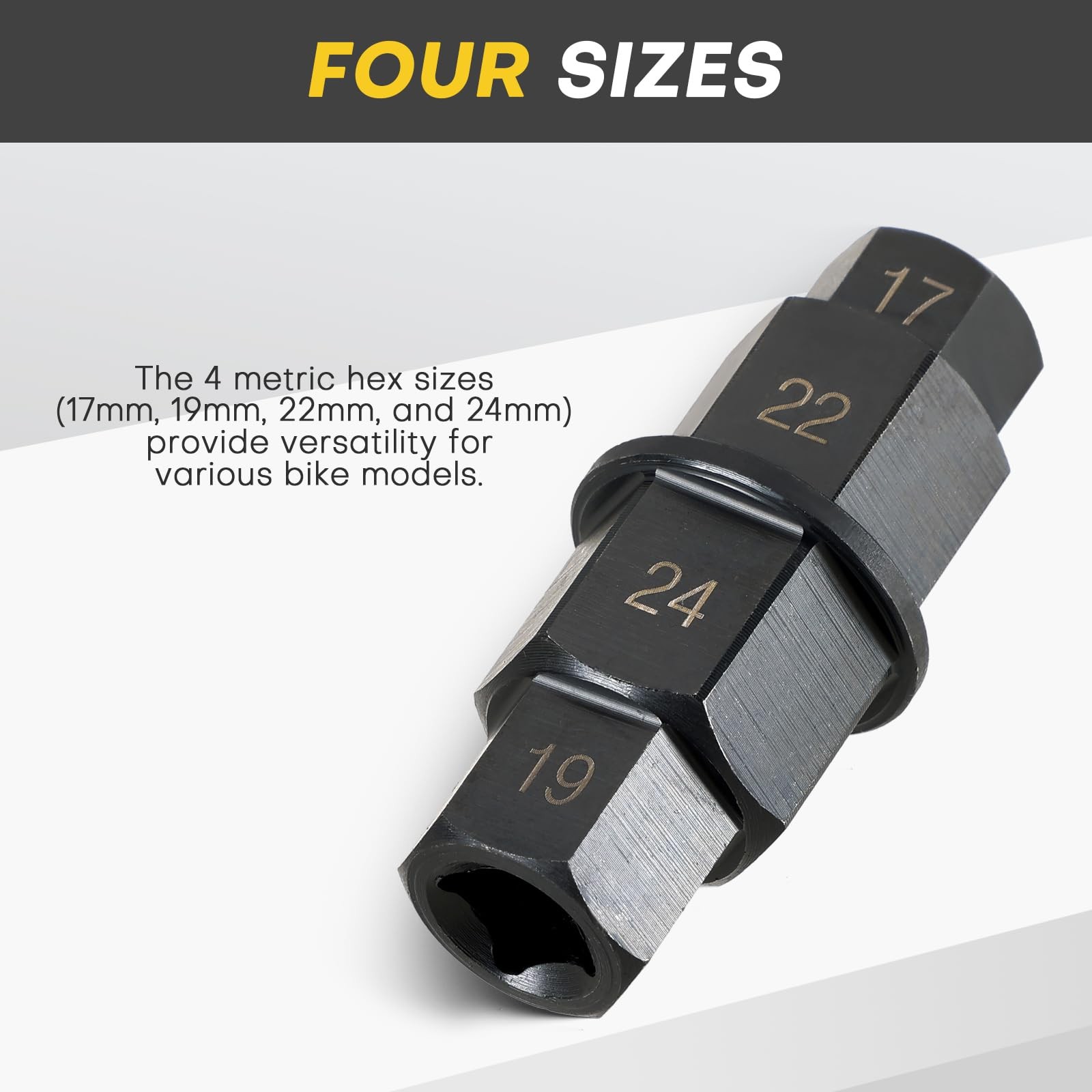 Acymner Motorcycle Front Axle Hex Tool | Universal Allen Spindle Black