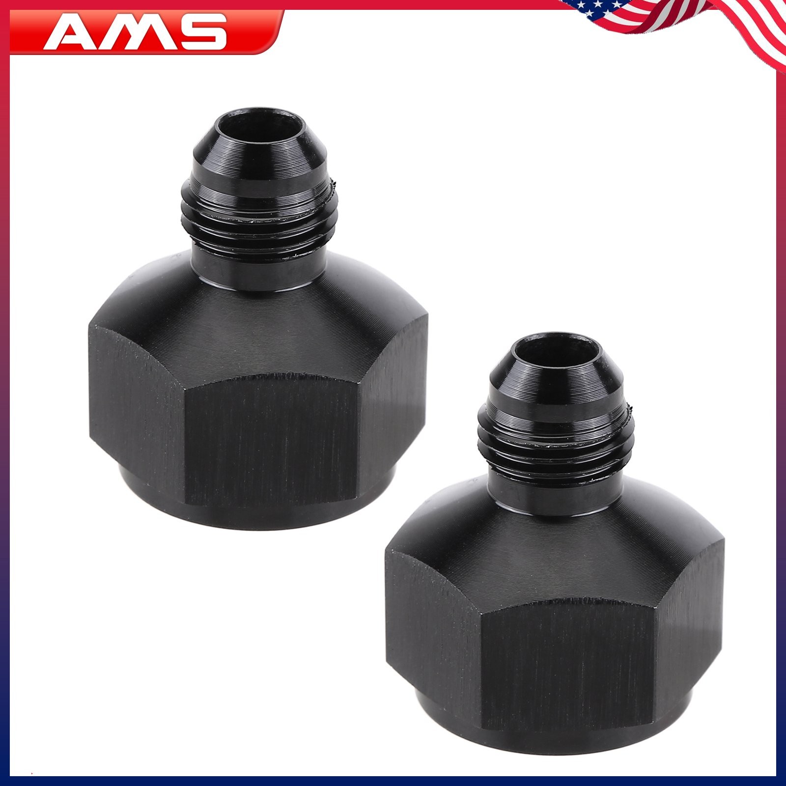 2X 10AN FEMALE TO 6AN MALE FLARE REDUCER FITTING FUEL CELL BULKHEAD ADAPTER BK