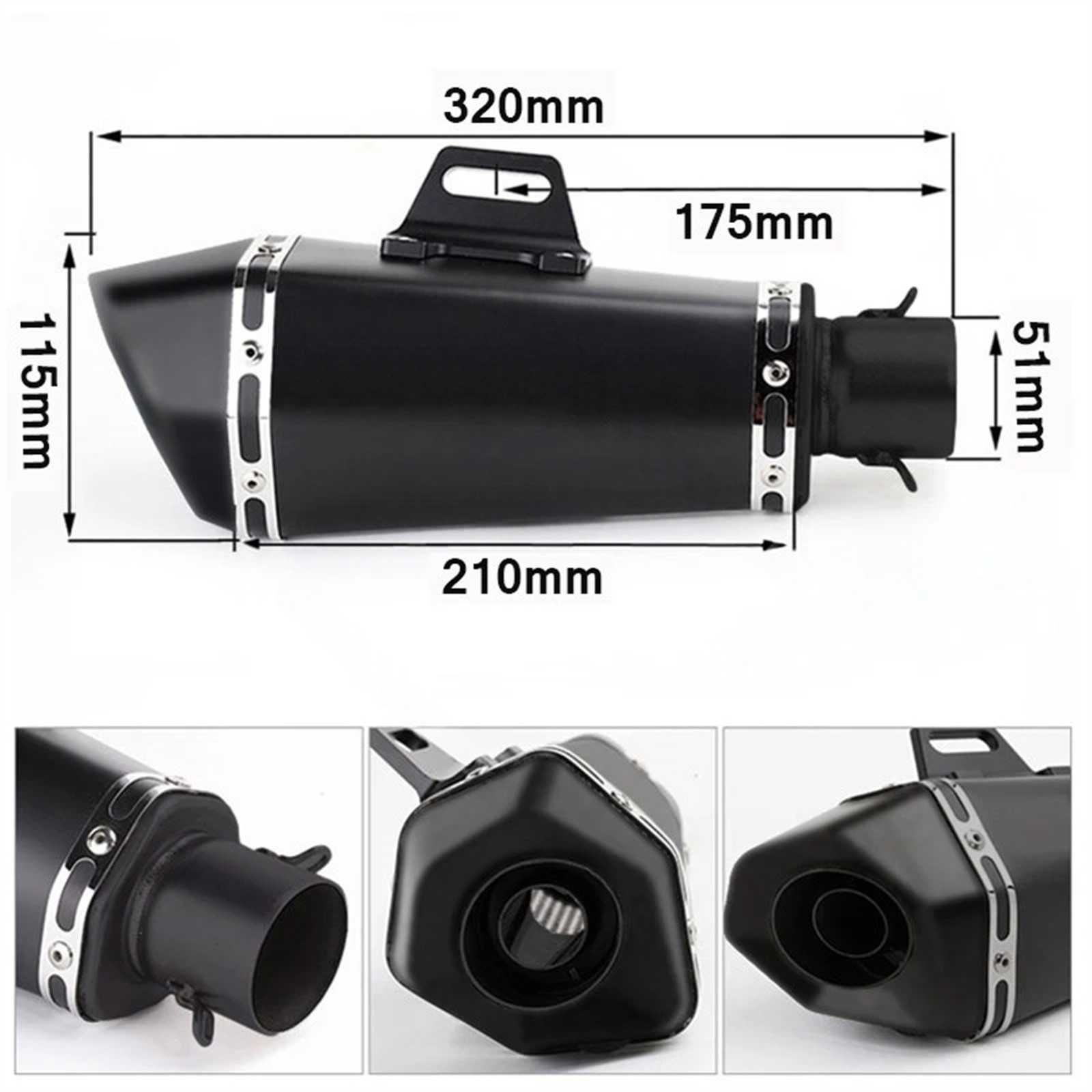 Full Exhaust System Header Pipe Muffler Tips For CF-Moto 675SS 675SR/NK 2024-26