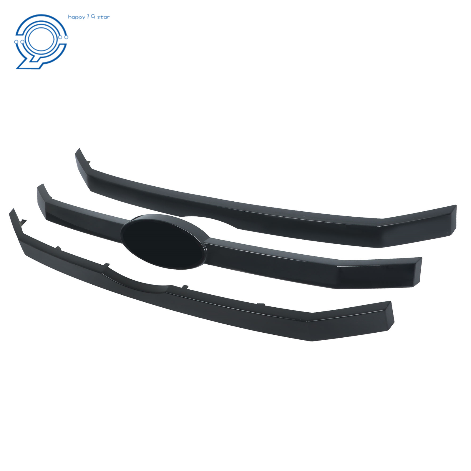 3Pcs Front Grille Bar Insert Black Plastic For 2009 2010 2011 2012 Ford Flex