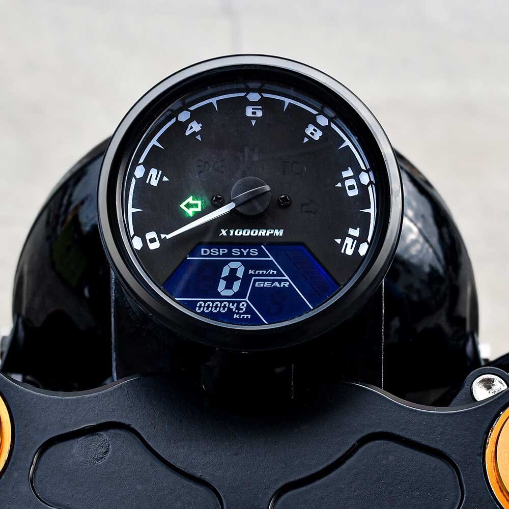 Digital Gauge Motorcycle Speedometer/Tachometer/Odometer MPH KM/H Universal