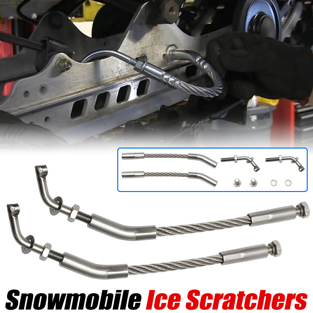 For Snowmobile Ice Scratchers w/ Carbide Tips Snow Scratcher Reverse Compatible