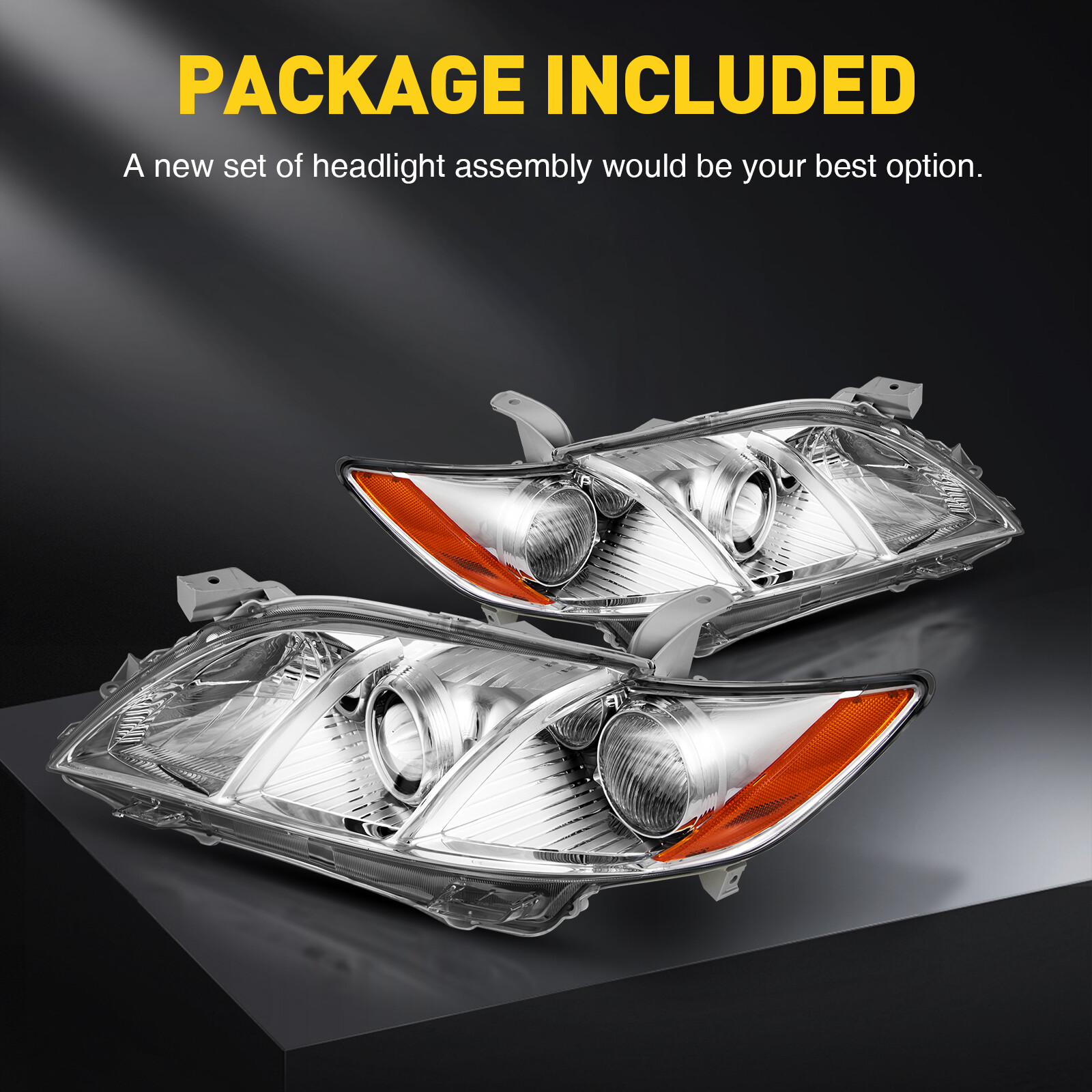 Headlight Headlamp Set For 2007 – 2009 Toyota Camry Left and Right Halogen 2PCS