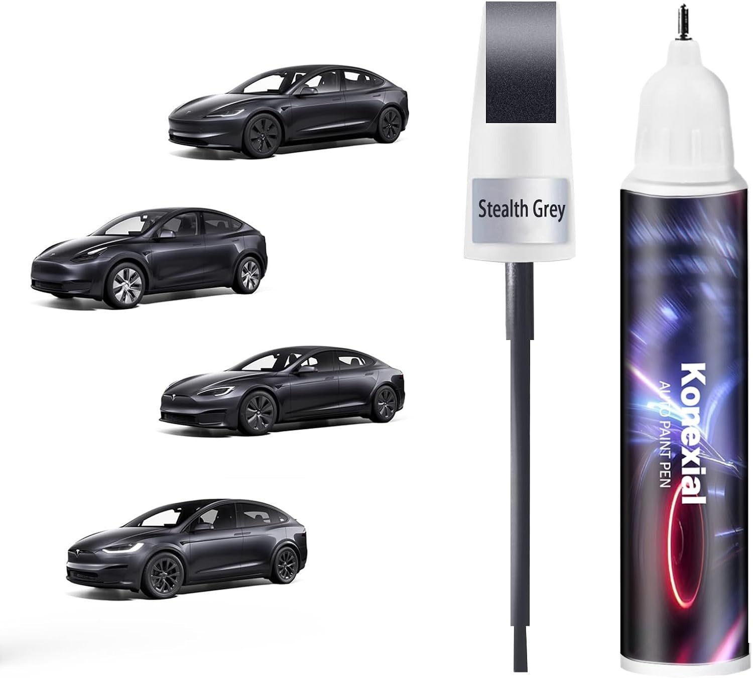 Touch up Paint Kit for Tesla Model Y/3/X/S Stealth Grey DIY Repair Kit Chips Nic