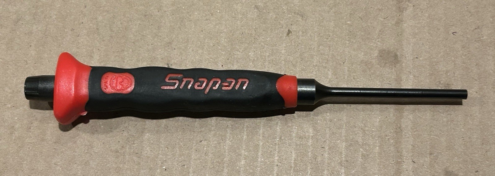 NEW. Snap-on Tools SPAIN RED Soft Grip 5/32″ Straight Pin Punch PPSG105R