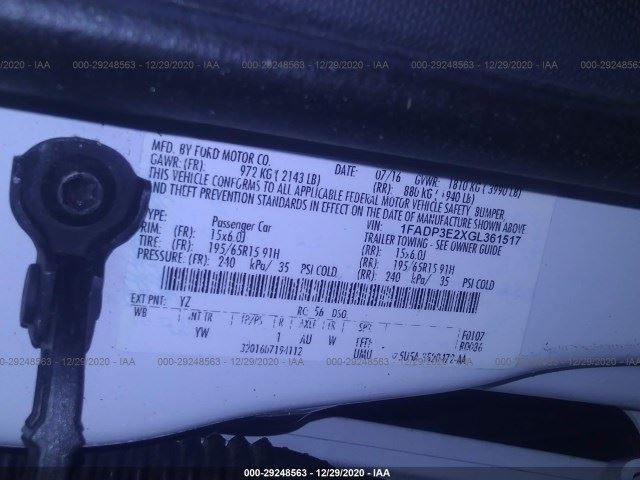 Passenger Tail Light Sedan Inner Lid Mounted Fits 15-18 FOCUS 398730