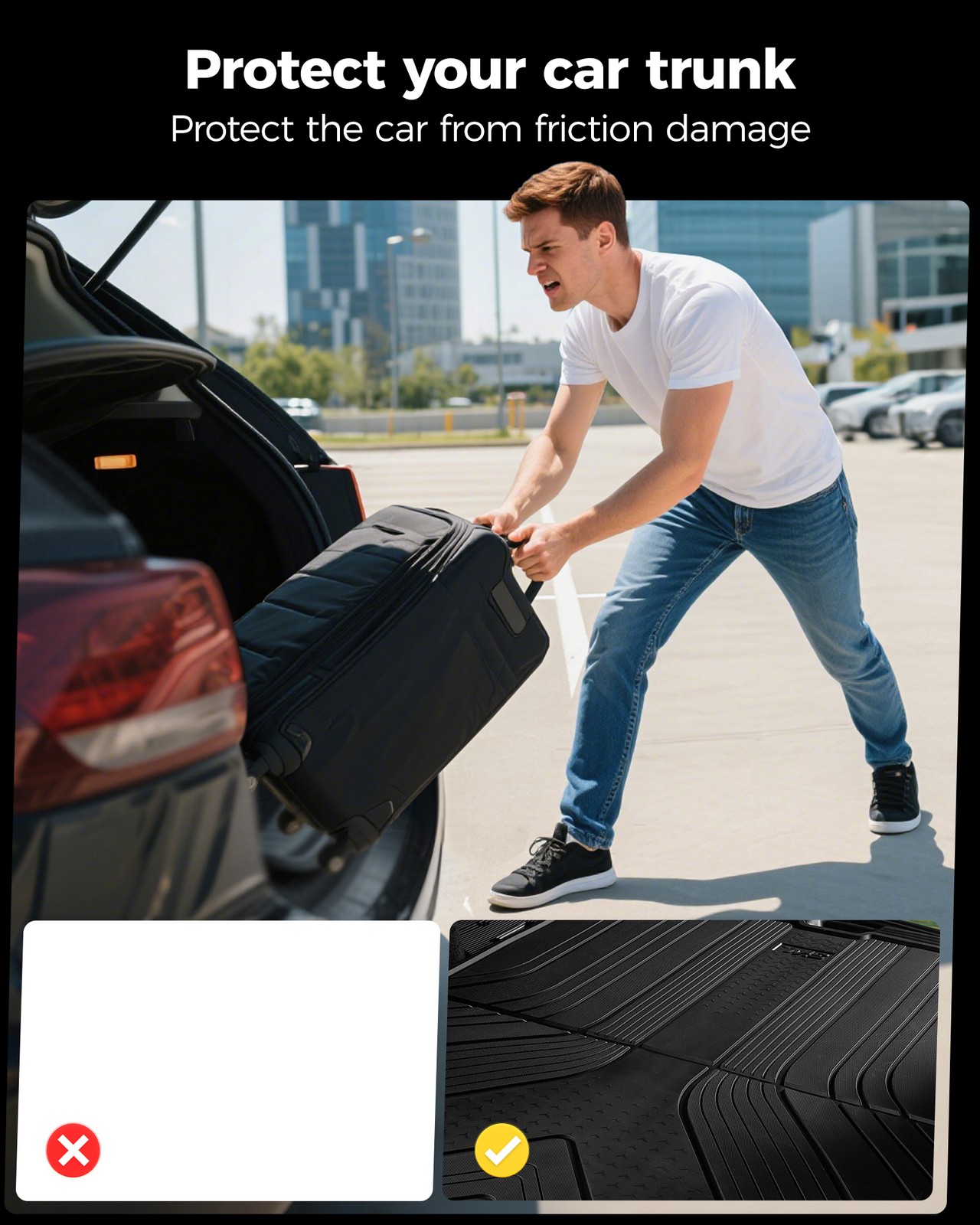 3W Cargo Mat & Backrest Mat for 2022-2026 Jeep Grand Cherokee Accessories 5-Seat
