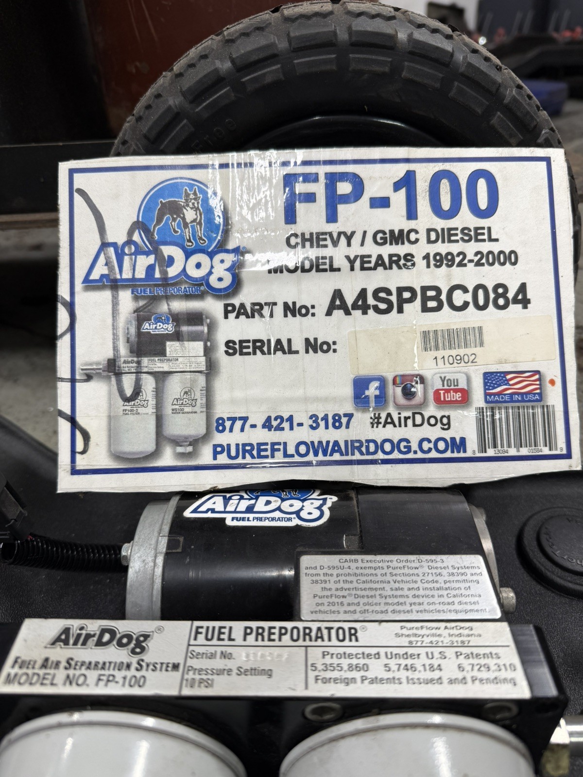 Airdog A4SPBC084 FP-100 by Fuel Lift Pump For Chevy/GMC 6.5L 1992-2000 100 GPH