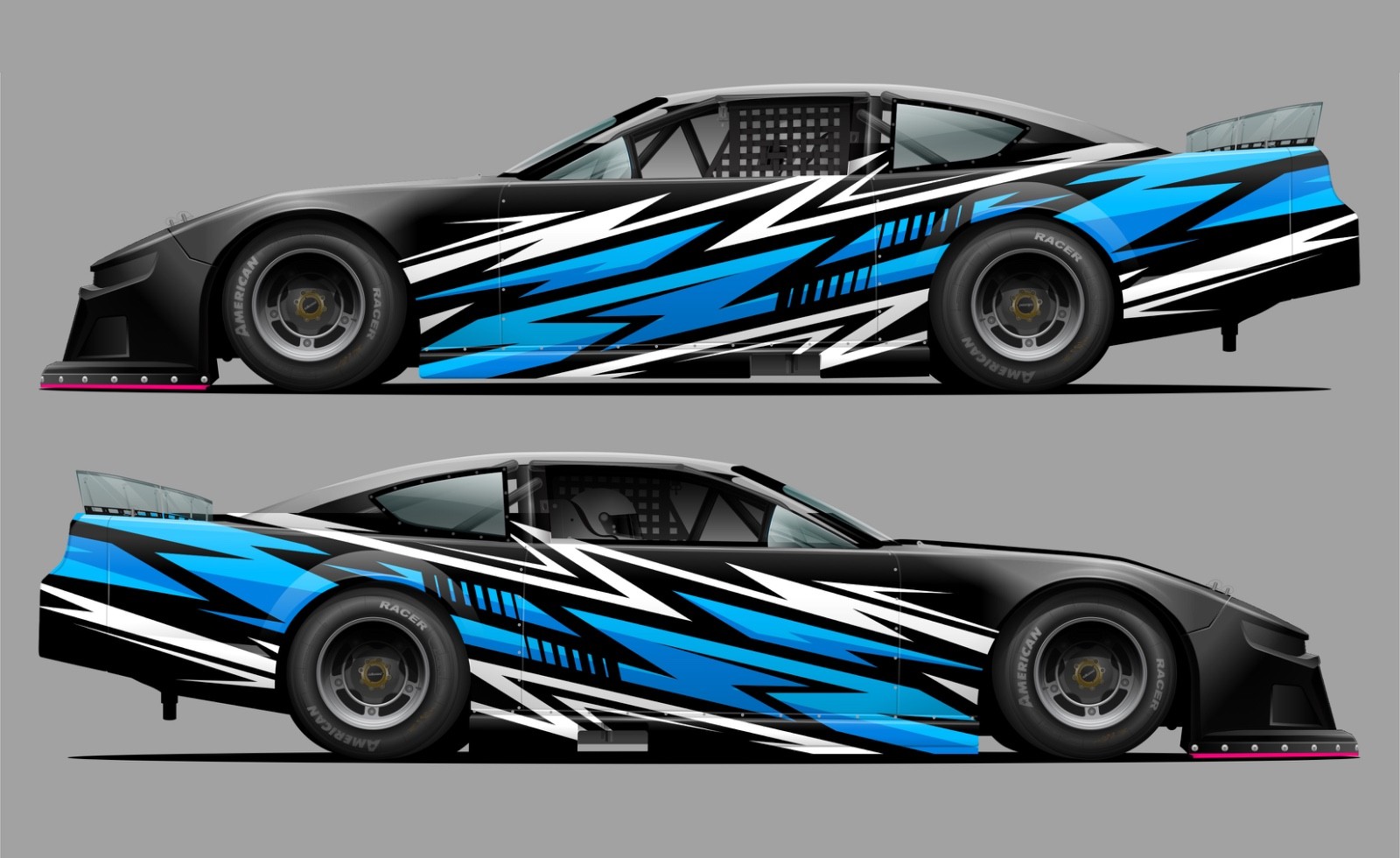 Race Car Side Wrap Decals Late Model, Street Stock, Modified