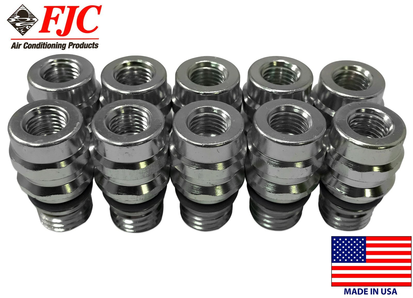 (10) A/C Service Schrader Valve High Side R-134a Port Adapter OE Style Fitting