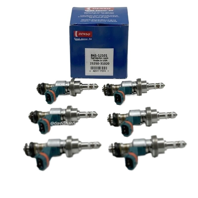 6x Denso Fuel Injectors 23250-31020 for 2006-2015 Lexus IS250 2.5L & 3.0L V6 NEW