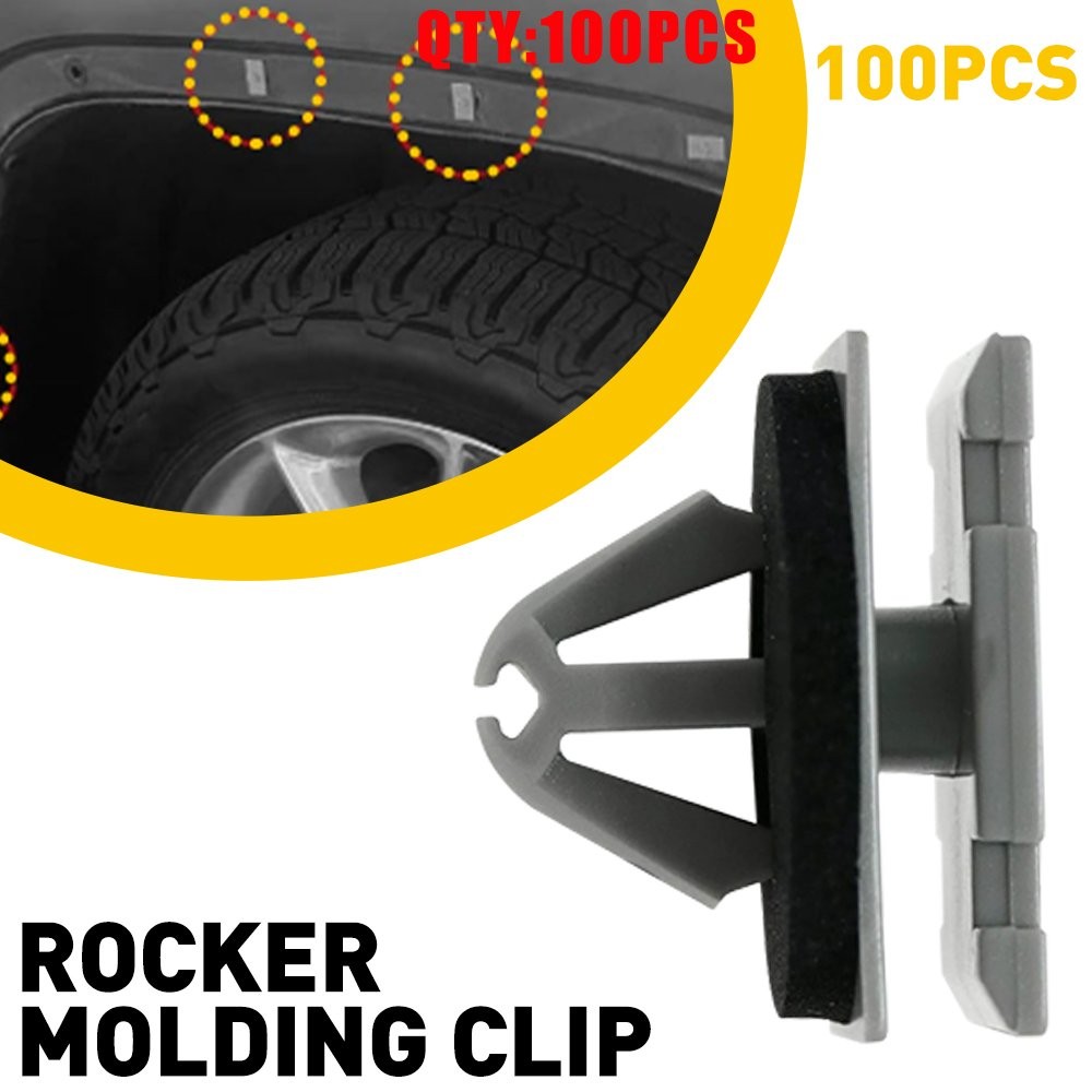 Rocker Panel Moulding Clip Exterior Fastener Trim For Jeep Cherokee Black 100X