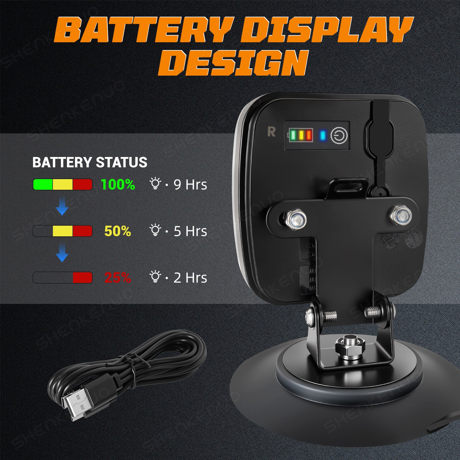 IP67 Waterproof Magnetic Trailer Lights Wireless Effective in both fog and rain